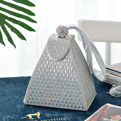 Triangle Handbag Diamond Handbag Banquet Bag Cheongsam Dress Bag Handbag