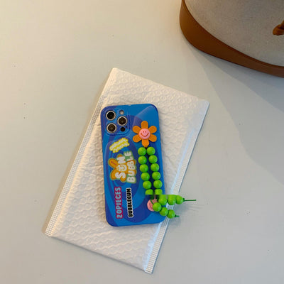 Candy Color Beaded Wristband Phone Case